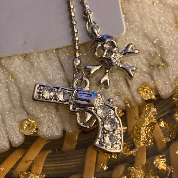 Hot Topic Post Dangle Skull Earrings - Picture 2 of 2